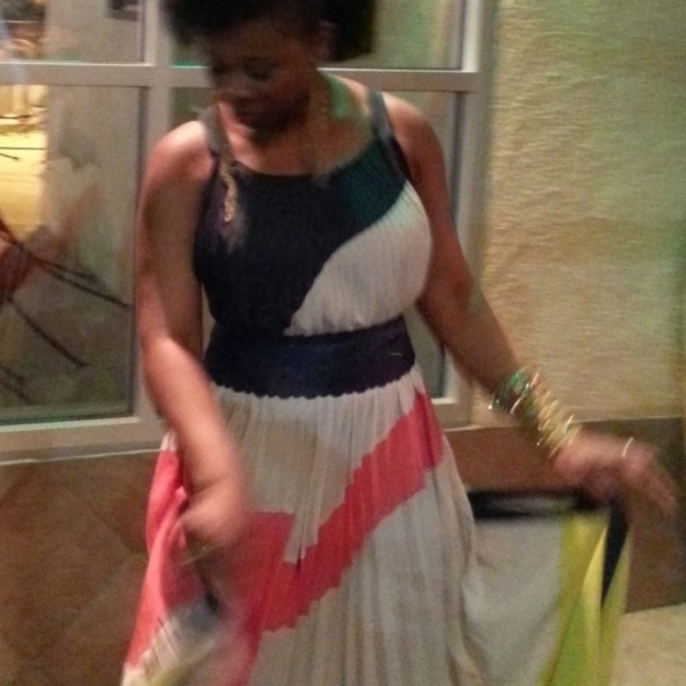 Bcbg color block maxi dress